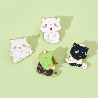 Funny Personality Halloween Kitten Brooch Ghost Cat Patch Kitten Badge Cute Creative Alloy Drip Oil