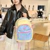 New Japanese Plaid Ins Cute Simple College High School College Travel Backpack Junior High School Girls Backpack