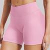 Dfyne Women's High Waist Yoga and Running Shorts - Athletic Fitness Hip Shorts