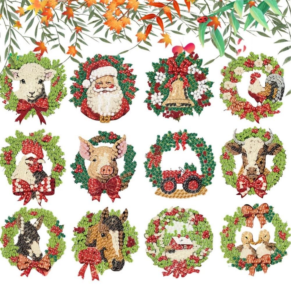 Diamond Painting Craft Diamond Painting Keychains Acrylic DIY Keychain Kit Christmas Gift
