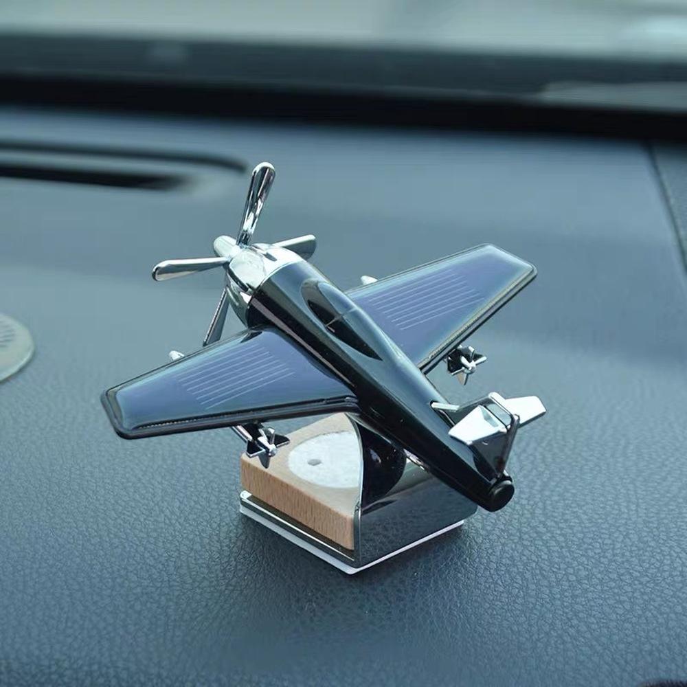 Can Turn When There Is Sunlight Solar Energy Airplane Car Perfume Decoration Interesting Ornaments Interior Decorations Toys