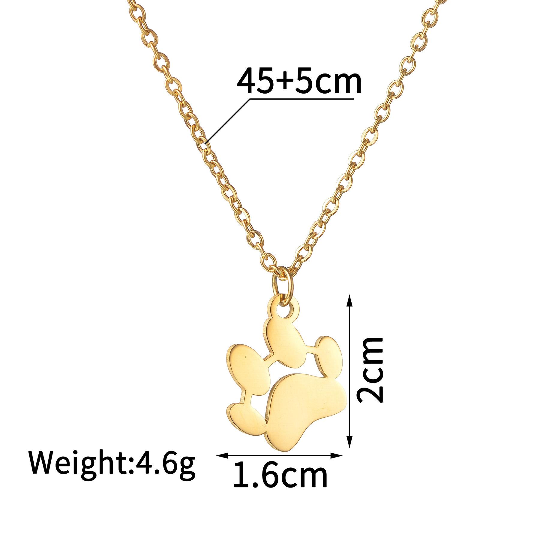 Tiny Paw Print Necklace Paw Necklace Animal Pet Dog Cat Necklace Paw Print