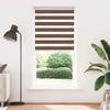 Double Roller Blind Brown 95x200 Cm Fabric Width 90.9 Cm Polyester