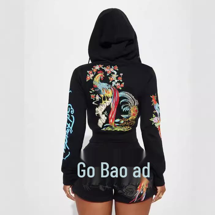 XH903 European & American Women's Spring/Summer 2024 Printed Fashion Casual Suit