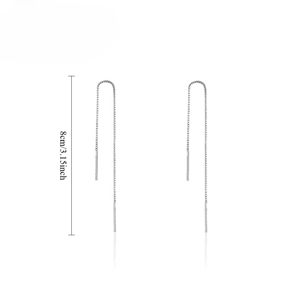 Long earline femininity ear chain Long earrings Skinny earrings