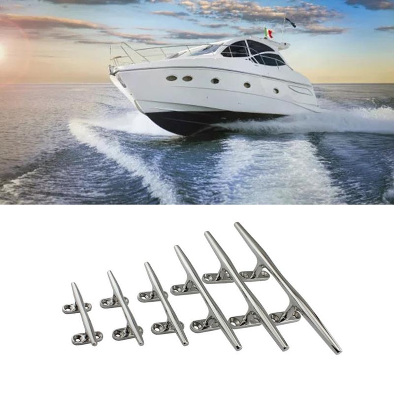 Boat Cleat Open Base 4/5/6//8/10/12 Inch, Dock Cleat 316 Stainless Steel Marine Grade Boats Hollow Base Cleats