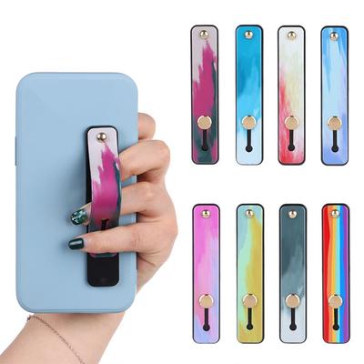 Band Push Pull Finger Strap Bracket Rainbow Phone Grip Finger Ring Holder Silicone Phone Stand