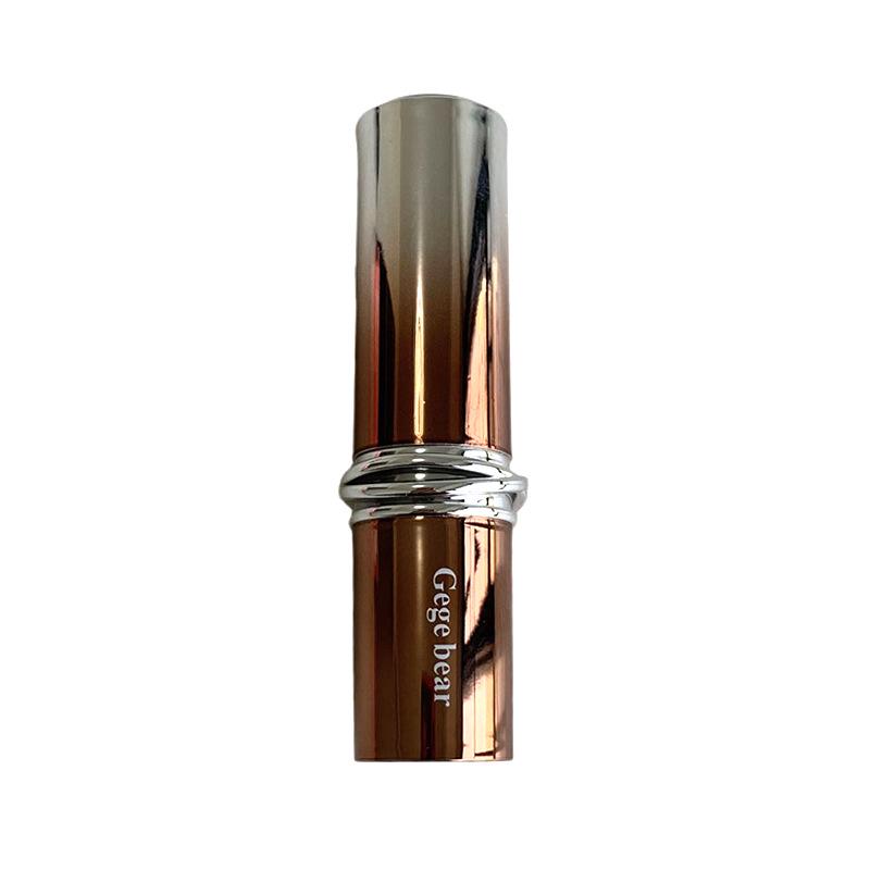 Gege Bear Moisturizing Glossy Lipstick - Natural Milk Tea Shade, Plumping & Smudge-Resistant.