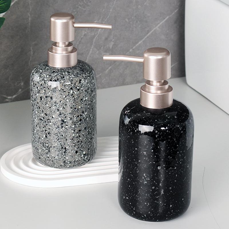 Nordic Solid Color Stone Ceramic Emulsion Is Bottled In Simple Bathroom and Bottled In Hotel and Homestay Bathroom Supplies