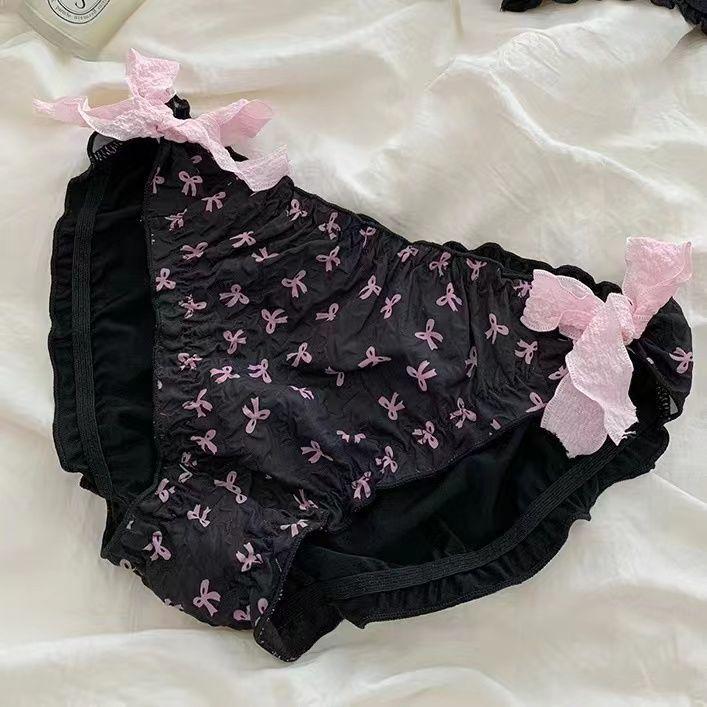 New Japanese sweet bow girl underwear women's suit small breasts gathered without steel ring anti-hanging upper support bra cover