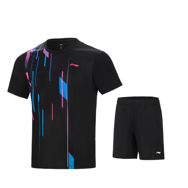 Li Ning Badminton Jerseys Unisex Crew Neck Thin AATV061-1