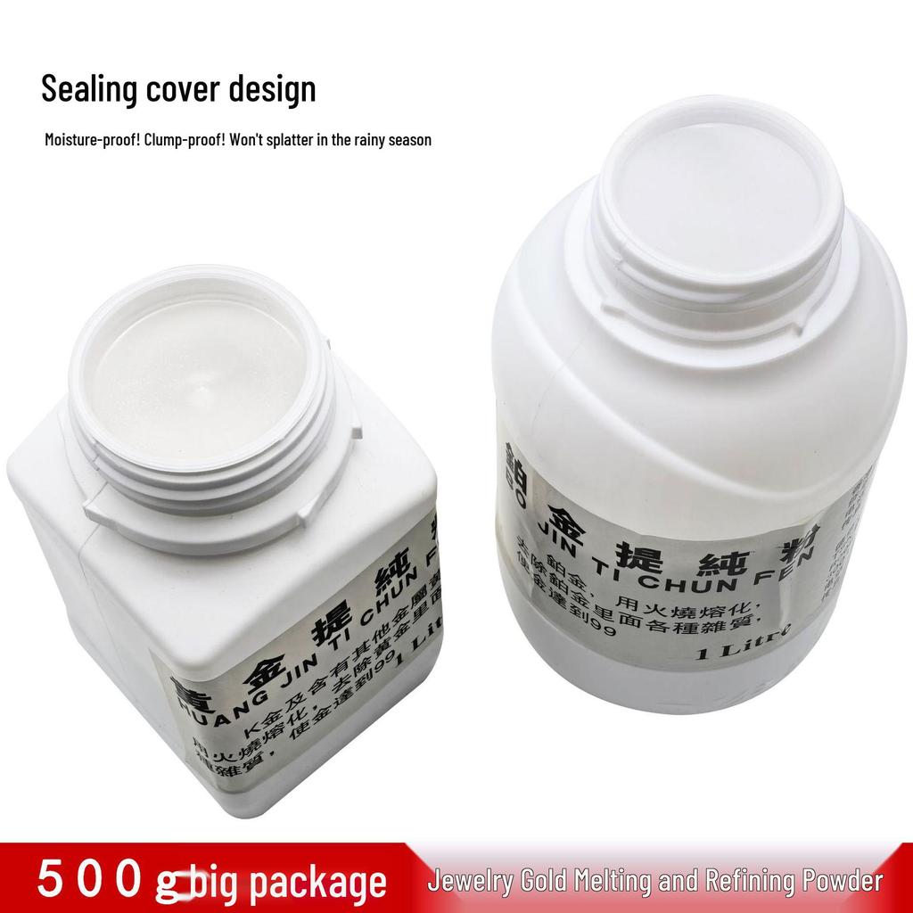 High-Purity Refining Powder for Gold/Platinum: Removes Silver & Copper Impurities, 99% Efficient for Metalworking