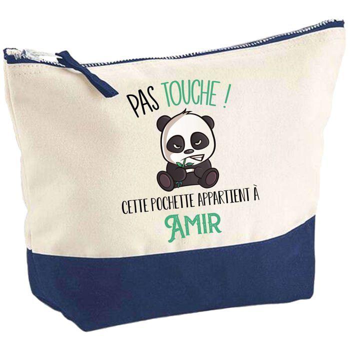 Trousse de maquillage - PLANETEE - Amir Pas touche Panda - Grand format - Coton - Impression HD France
