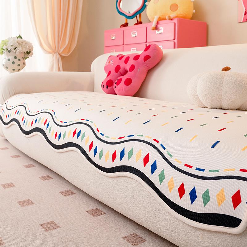 

Подушка для дивана необычной формы «Дофамин» универсальна для всех сезонов, новинка 2025 года, нескользящая мультяшная подушка для сиденья, неправильная накидка 90*90cm