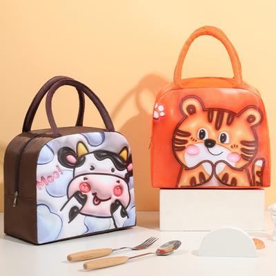 Lunch Box Bag Kawaii Portable Food Thermal Bag Stylish Stain Resistant Lunch Box Tote Bag for School Travel