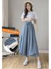 Chiffon High-Waisted Black Wide-Leg Cropped Pants for Women - Korean Style, Loose Fit, Slimming.