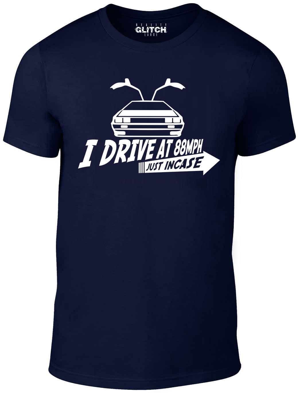 Mens 88mph..Just Incase T-Shirt Mens Womens Tees Top - Back to the Future Inspired Marty Mcfly Movie XL