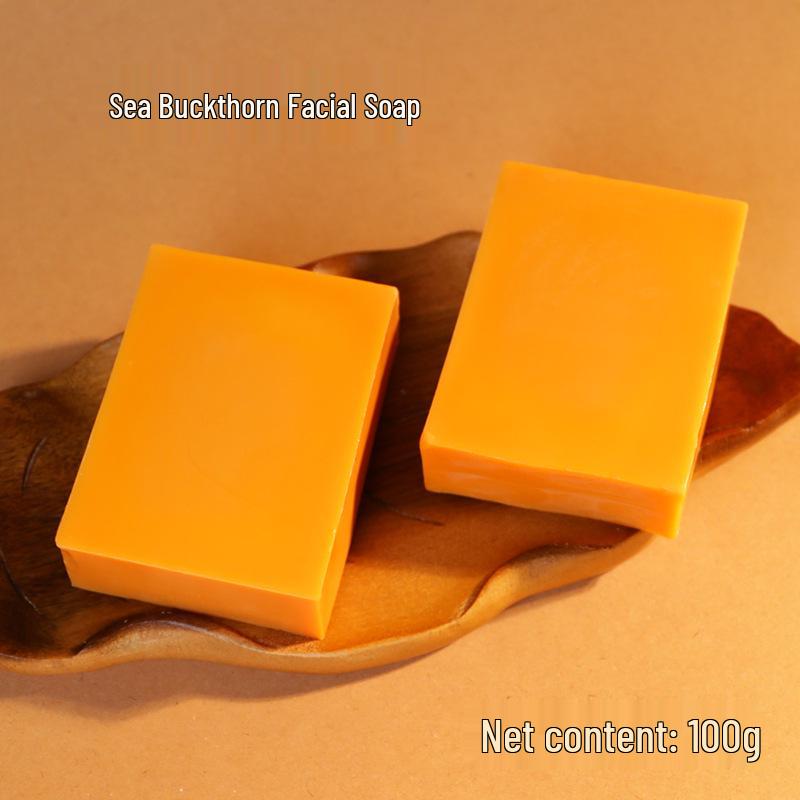 

Sea Buckthorn & Green Tea Handmade Herbal Facial Cleansing Soap - Natural Souvenir Gift