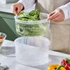 Multifunctional Hand-Cranked Vegetable Dehydrator Salad Spinner with Cutting Board Blades