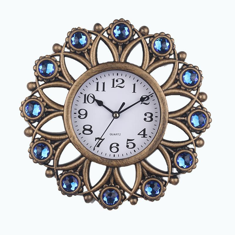 Gold Diamant Leise Wanduhr Wohnzimmer Quarzuhr Schlafzimmer Wanduhr Einfache Uhr Moderne Kreative Heimuhr