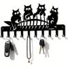 Metal Cat Key Holder Wall Mounted Hooks for Organized Key Storage, Stylish Home Decor Gift