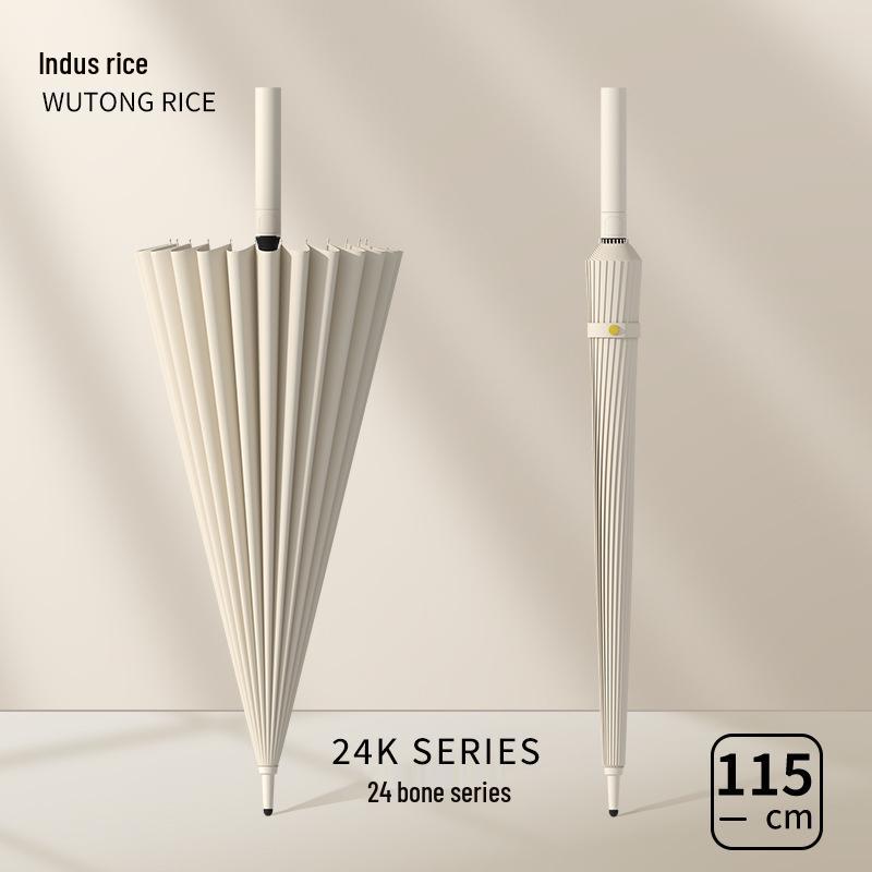 Extra Large Double Person 24-Rib Umbrella with Color-Matched Design and Long Handle