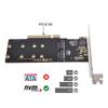 ChenYang Dual M.2 To PCIe 3.0 X8 Adapter, Dual NVME/AHCI SSD To PCI Express Expansion Card Adapter with 12cm Slot Bracket