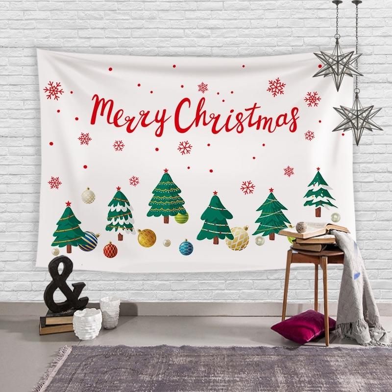 Tapestry Christmas Pine Tree Decoration Hanging Cloth Festive Background Cloth Atmosphere Wall Tapestry