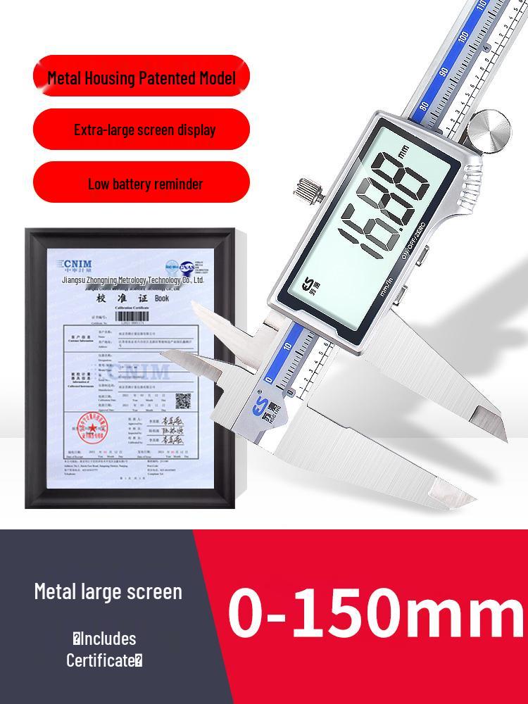 Waterproof Stainless Steel Digital Caliper - 150mm High Precision Measuring Tool