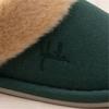Sybilla Sonia Size M Boa Senko 72866 Slippers, (Approx. 22-24cm), Green, Washable, Stylish, Cute, Warm, Cold-Proof, Fabric,
