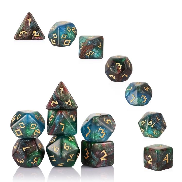 Gaming Dices Set Polyhedrons Dices for Entertainment RPGs Dices Quality Mixed Color Dices Set For Gamers 7pcs