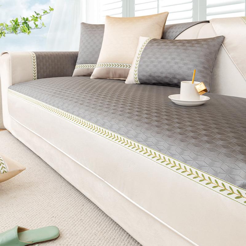 Ice Silk Sofa Cushion Summer Summer Mat Cushion Summer Sofa Cover Non-Slip Cool Seat Pad Cover Towel