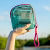 Cosmetic Storage Bag Breathable Mesh Design Compact Organizer with Lanyard Portable Bag for Toiletries Makeup