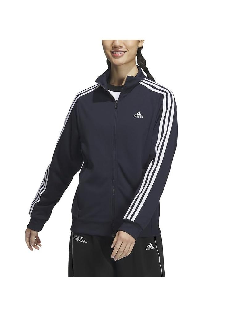 adidas W MH 3S Track Legend Size L Top, Ink/White,