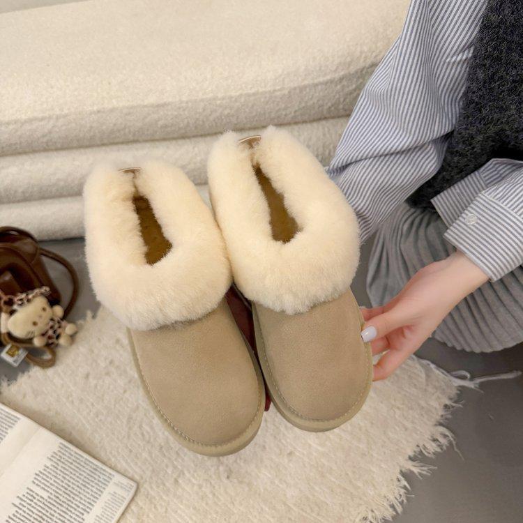 Seoul Snow~ Small Thick-soled Heightening Snow Boots Women's Retro Soft-soled Plush Thickened Fluffy Snow Short Boots