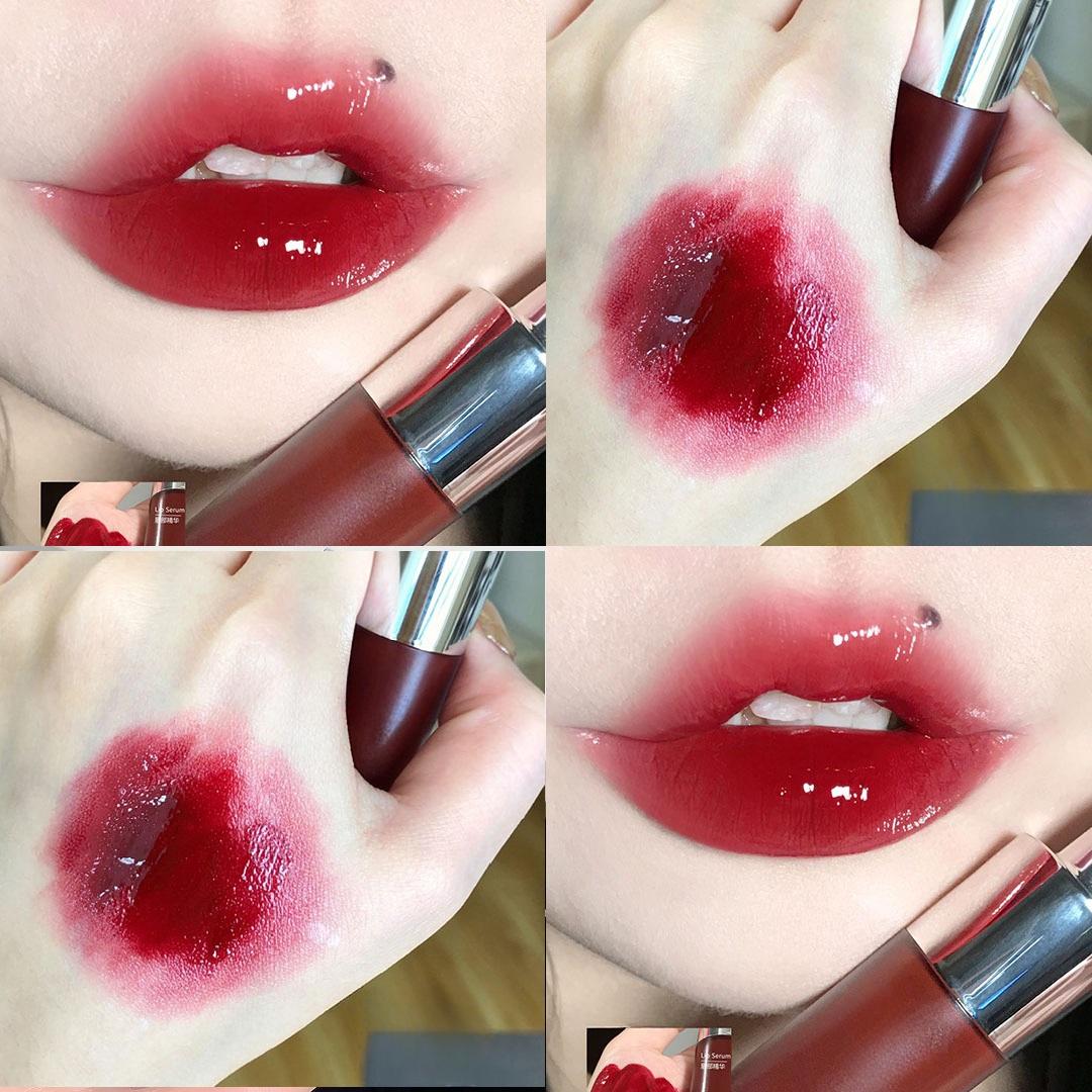 

Зеркальный телесный блеск для губ, темно-коричневый, красный, глазурь для губ, стойкая бархатная жидкая помада, женский макияж, косметический блеск для губ, масло