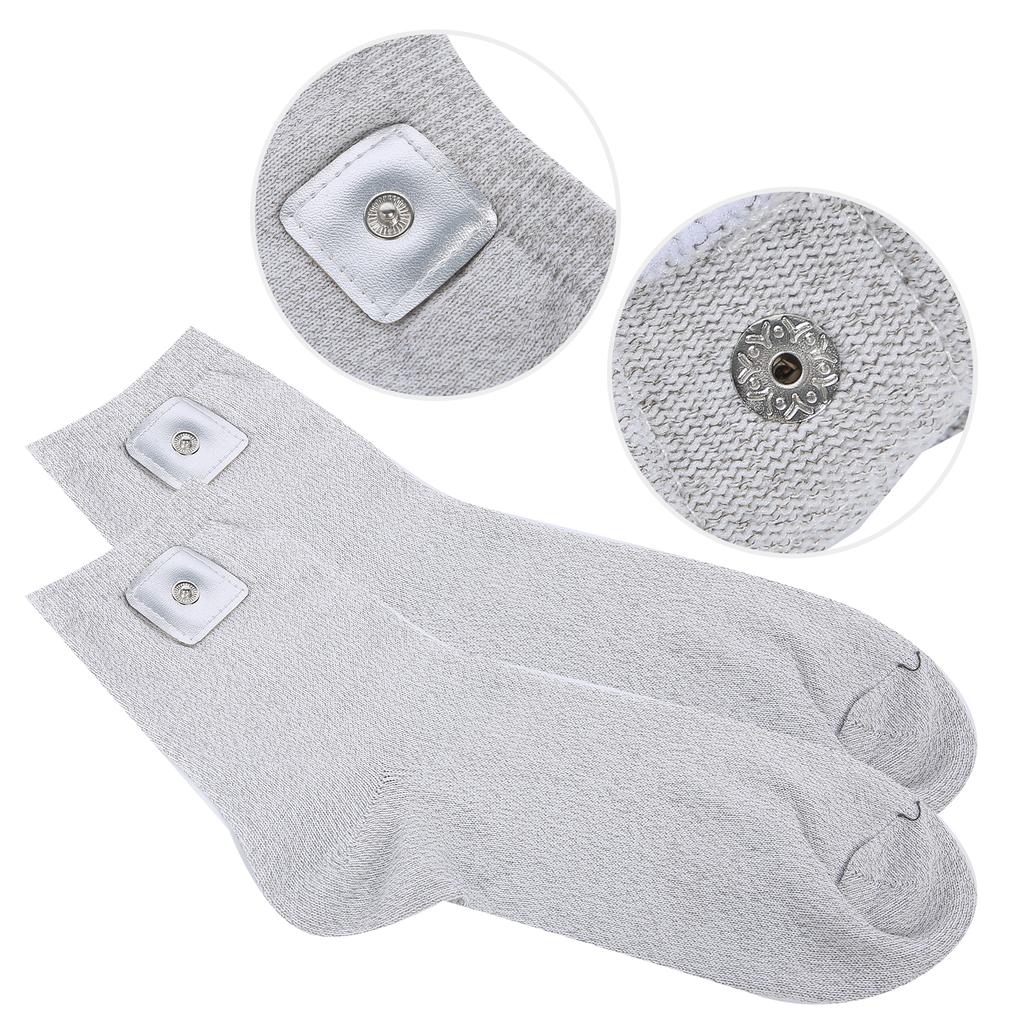 Electrode Socks Silver Therapy Conductive Massage Socks Electrotherapy Socks (PU Leather on Single Side) Conductive Socks