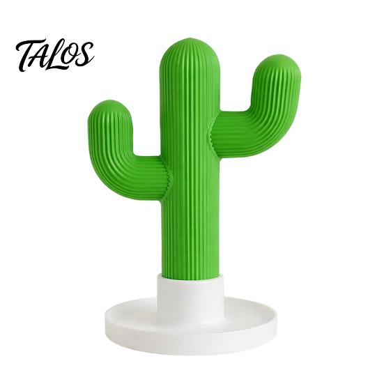 Cactus Headphone Stand And Watch Holder, Desktop Organizer with Cable Storage Charging Tray Tray, 3D Printed Display Rack for Earphones Smart Watches