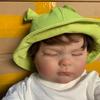 Weiches Silikon, 60 cm, wiedergeboren, schlafender Junge, Babypuppe, Spielzeug mit 3D-Haut, für Mädchen mit Gefäßvenen-Stoffkörper, wie echte Kunst, Bebe-Geschenk