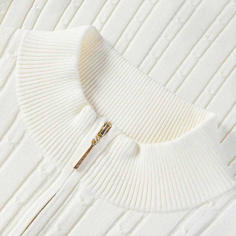 PEACEBIRD Women's Double-Zip Knit Cardigan