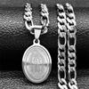 Catholic Virgin Mary Pendant Necklace for Men Women Stainless Steel Gold Silver Color Guadalupe Amulet Prayer Chain Male Jewelry