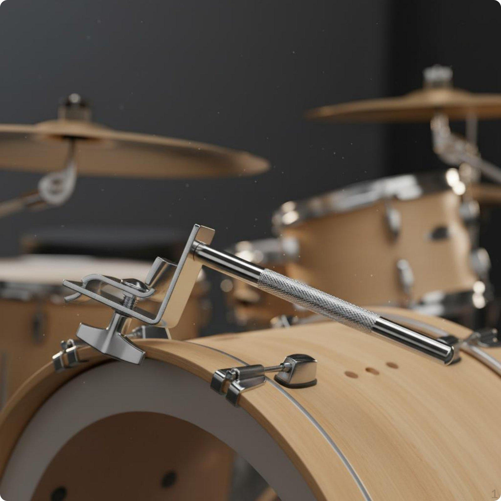 Bass Drum Cowbell Mount Easy to Install Holder Clamp Metal Percussion Accessory