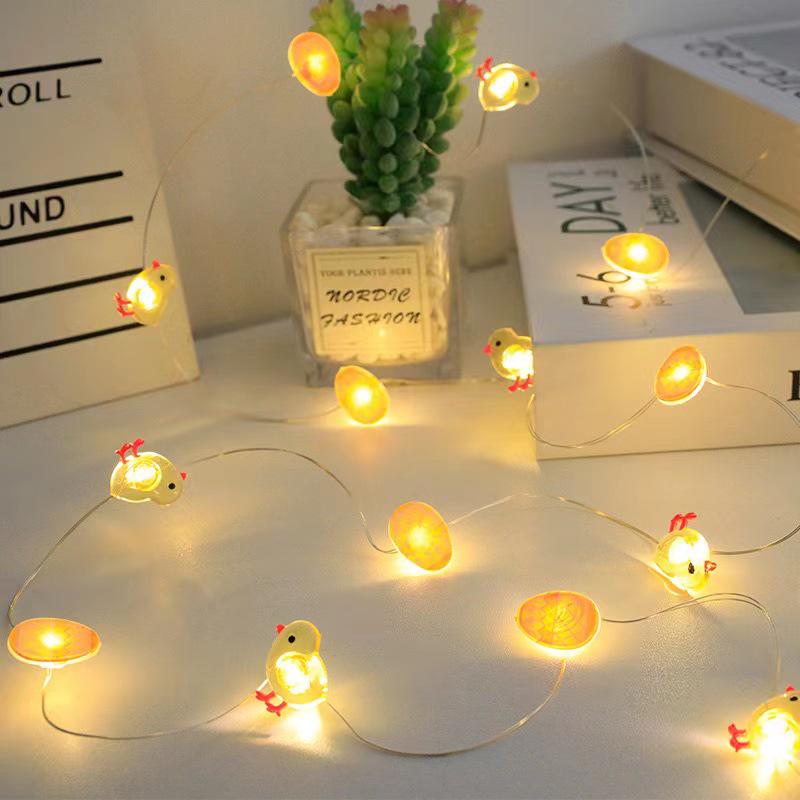 LED Easter Bunny & Egg Copper Wire String Lights