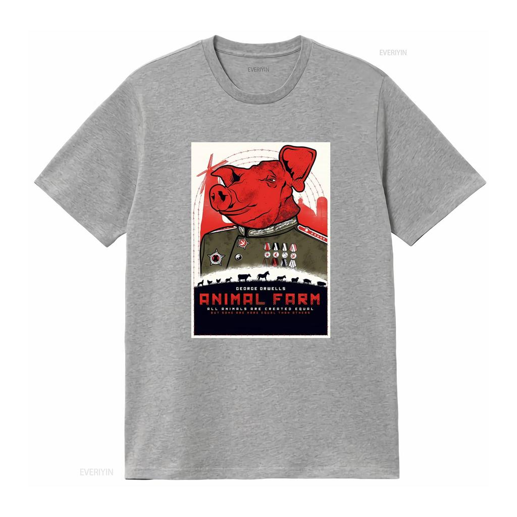 George Orwells Animal Farm T shirt 1984 Inspired Design Some Are More Equal  vintage Washed Stylish designer clothes graphic