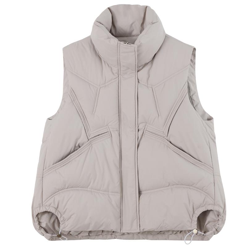 Moda Inverno Caldo Gilet Corto Donna Capispalla Elegante Spesso Senza Maniche Piumino Giubbotti da Donna
