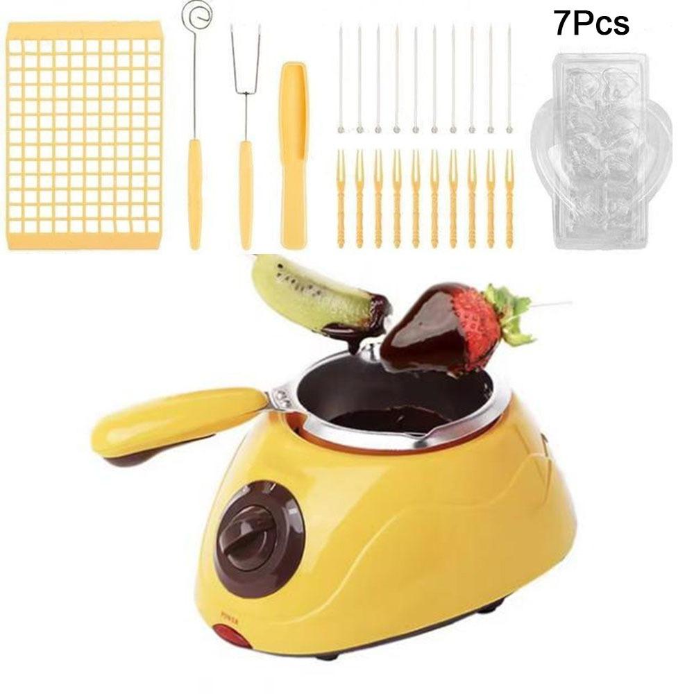 EU Plug Chocolate Melting Machine Stainless Steel/Plastic Chocolate Fondue Maker  For Home
