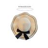 Elegant Ribbon Bow Straw Hat Handwoven Breathable Elegant Bowknot Belt Hat Holiday Vacation Hat Western Sun Hat