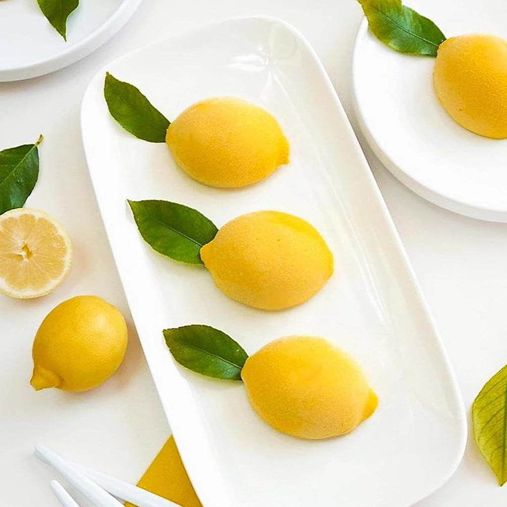 Stampo in Silicone a 15 Cavità Forma di Limone Frutta Teglia da Forno Strumento per Dolci Mousse Torta Caramelle Cioccolato Pasticceria Gelato Budino