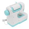 Sewing Machine Toy Blue Portable Mini Simulation Double Stitch Sewing Machine with Lower Thread for