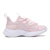 Li Ning Kids Round Toe Hook And Loop Wear-Resistant Shock Absorbing Low-Top Running Shoes Kids sneaker Pink White YKNT090-6